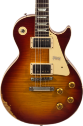 Guitare électrique single cut Gibson Custom Shop M2M 1959 Les Paul Standard #982206 - Heavy aged vintage cherry burst