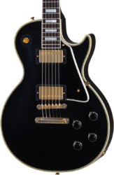 Guitare électrique single cut Gibson Custom Shop Murphy Lab 1957 Les Paul Custom 2-Pickup Reissue - Ultra light aged ebony