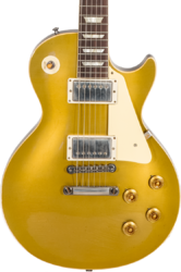 Guitare électrique single cut Gibson Custom Shop 1957 Les Paul Goldtop Reissue #721287 - Murphy lab light aged double gold dark back