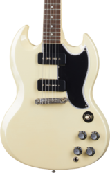 Guitare électrique double cut Gibson Custom Shop Murphy Lab 1963 SG Special Reissue - Ultra light aged classic white