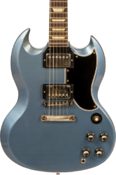 Guitare électrique double cut Gibson Custom Shop Murphy Lab 1961 SG Standard Reissue #005822 - Ultra light aged pelham blue