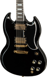 Guitare électrique double cut Gibson Custom Shop SG Custom 2-Pickup - Ebony