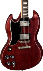 Guitare électrique double cut Gibson Custom Shop 1961 SG Standard Reissue Stop Bar LH - VOS Cherry Red