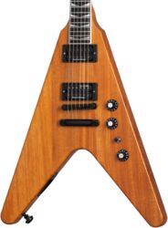 Guitare électrique métal Gibson Dave Mustaine Flying V EXP - Antique natural