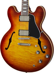 Guitare électrique 1/2 caisse Gibson ES-335 Figured - Iced tea