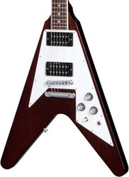 Guitare électrique métal Gibson Original 70s Flying V - dark walnut