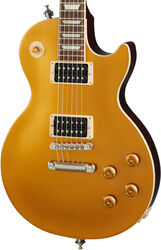 Guitare électrique single cut Gibson Slash Victoria Les Paul Standard Goldtop - Gold