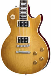 Guitare électrique single cut Gibson Slash Jessica Les Paul Standard - Honey burst with red back