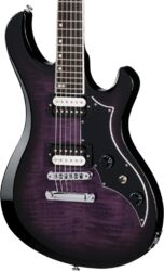 Guitare électrique double cut Gibson Victory Figured Top - Dark purple burst