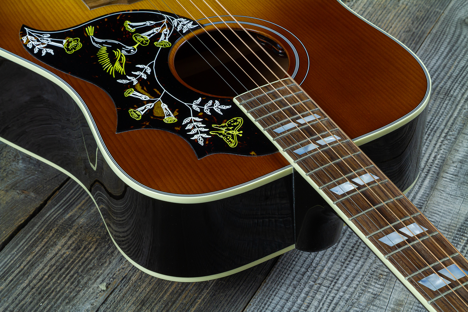 Gibson Hummingbird Standard Modern Dreadnought Epicea Acajou Rw - Honey Burst - Guitare Folk - Variation 9