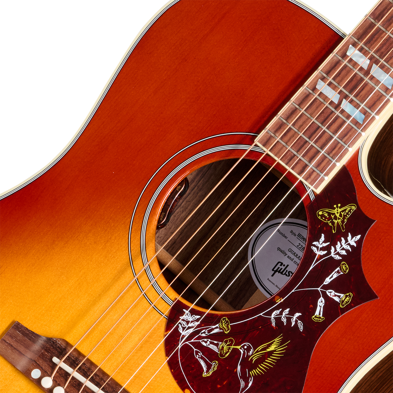 Gibson Hummingbird Standard Rosewood Ec (baggs Hifi Dna) Dreadnought Cw Epicea Palissandre Rw - Rosewood Burst - Guitare Folk - Variation 2