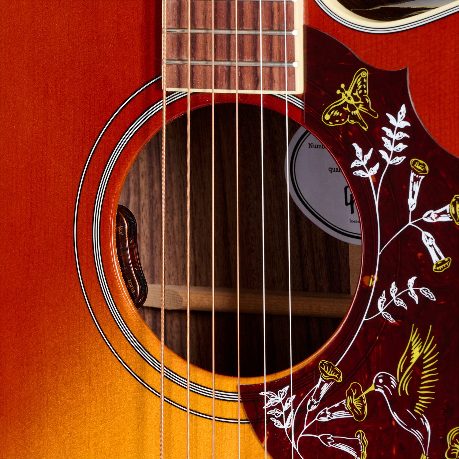 Gibson Hummingbird Standard Rosewood Ec (baggs Hifi Dna) Dreadnought Cw Epicea Palissandre Rw - Rosewood Burst - Guitare Folk - Variation 4