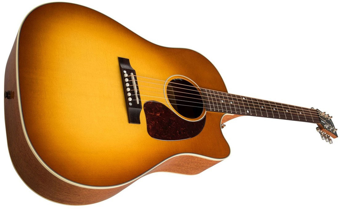 Gibson J-45 Cutaway 2019 Dreadnought Cw Epicea Acajou Rw - Heritage Cherry Sunburst - Guitare Electro Acoustique - Variation 3