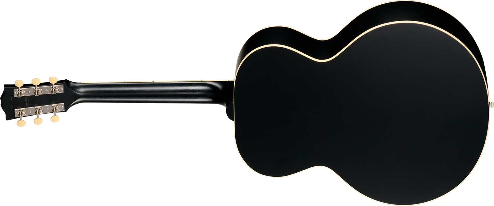 Gibson J185 Century 12-fret Lh Jumbo Shsc Gaucher Epicea Acajou Rw - Ebony Satin - Guitare Folk - Variation 1