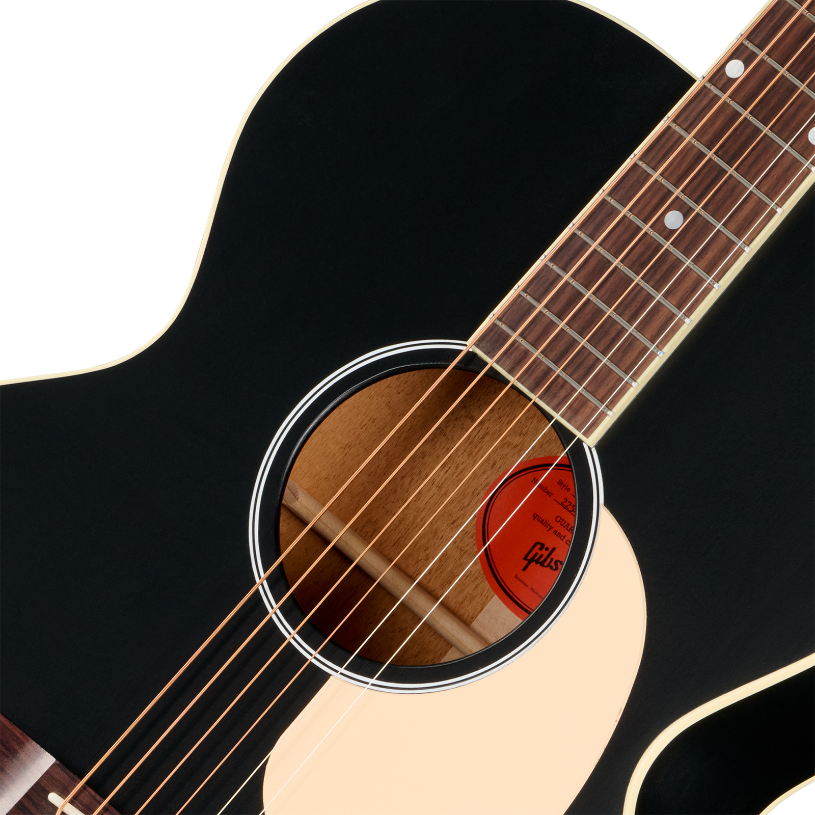 Gibson J185 Century 12-fret Lh Jumbo Shsc Gaucher Epicea Acajou Rw - Ebony Satin - Guitare Folk - Variation 3