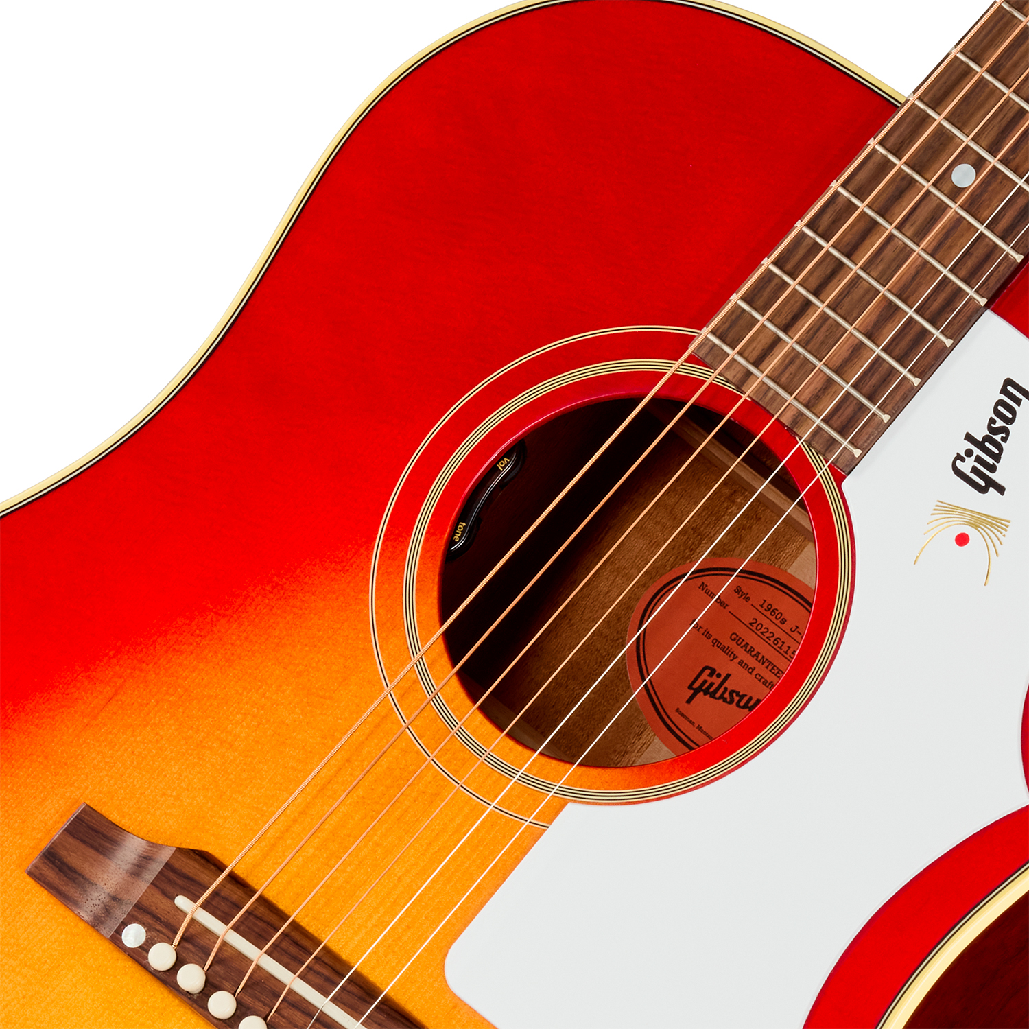 Gibson J45 60s Original (baggs Hifi Dna) Dreadnought Epicea Acajou Rw - Vintage Cherry Sunburst - Guitare Folk - Variation 2