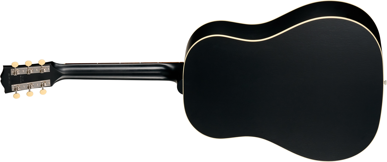 Gibson J45 Century 12-fret Lh Dreadnought Shsc Gaucher Epicea Acajou Rw - Ebony Satin - Guitare Folk - Variation 1