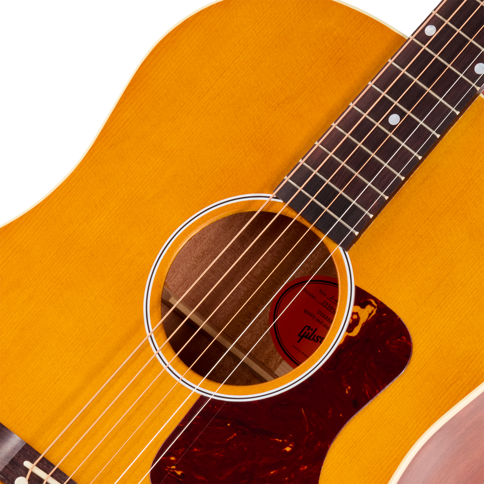 Gibson J45 Century 12-fret Lh Dreadnought Shsc Gaucher Epicea Acajou Rw - Vintage Amber Satin - Guitare Folk - Variation 2