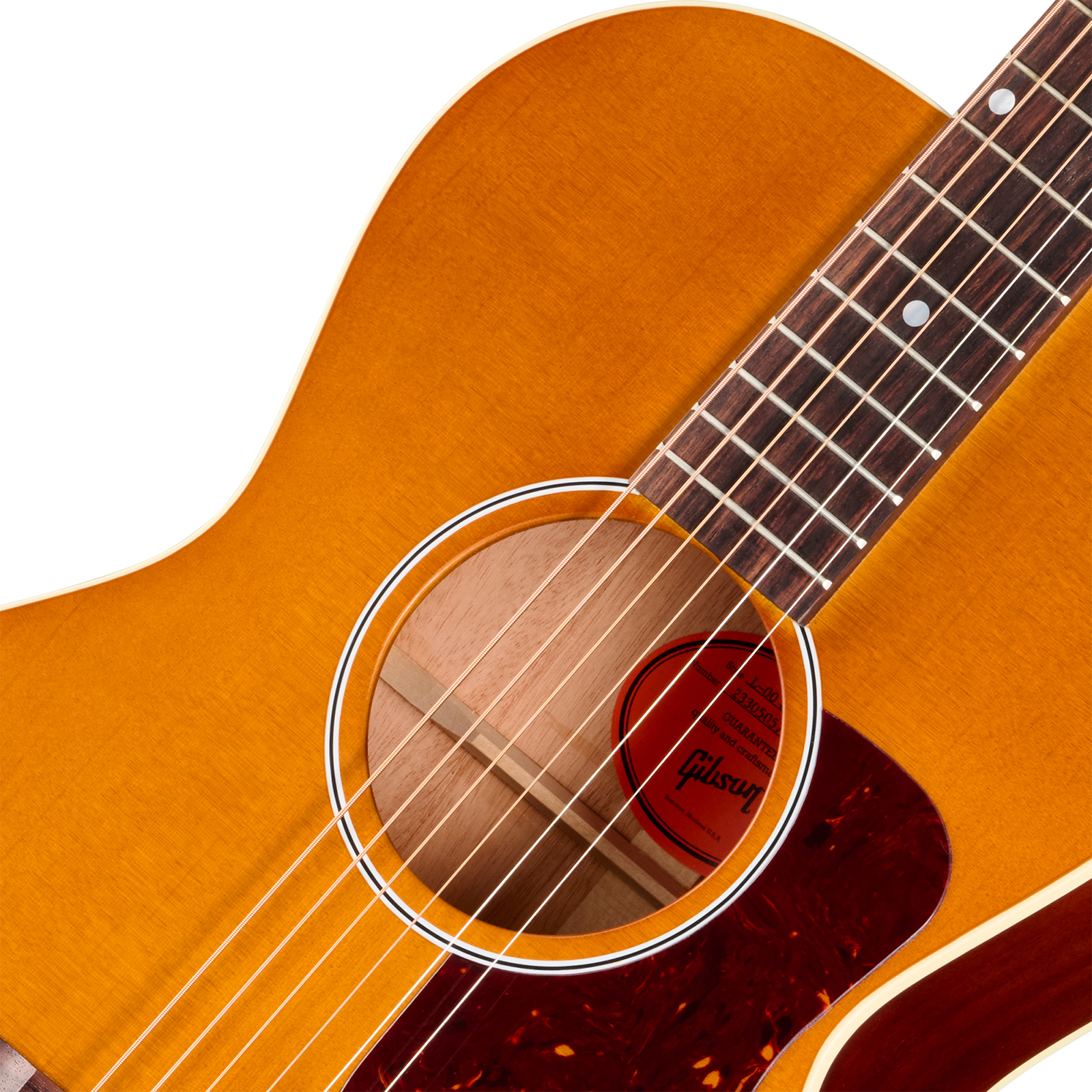 Gibson L00 Century 12-fret Lh Parlor Shsc Gaucher Epicea Acajou Rw - Vintage Amber Satin - Guitare Folk - Variation 2