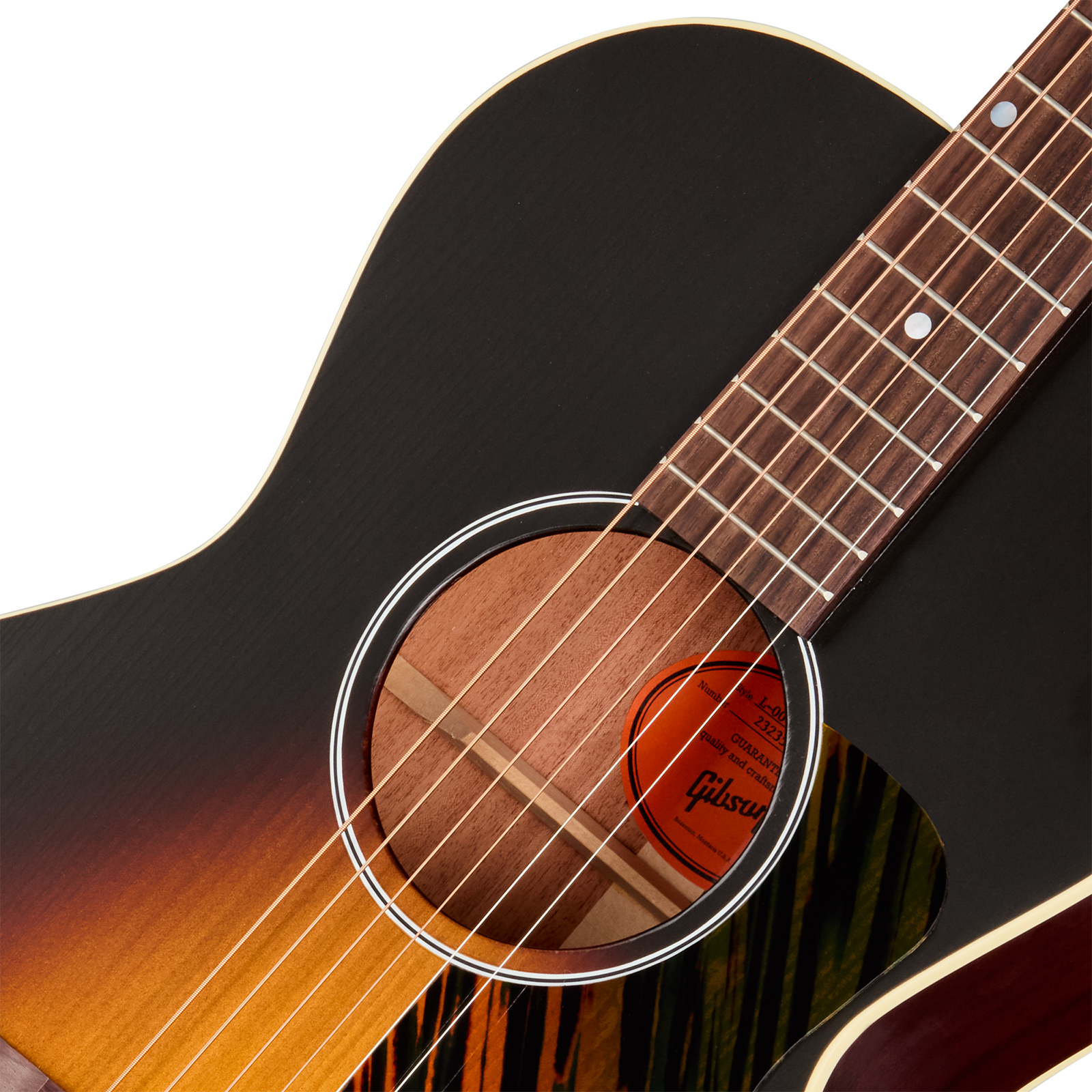 Gibson L00 Century 12-fret Lh Parlor Shsc Gaucher Epicea Acajou Rw - Vintage Sunburst Satin - Guitare Folk - Variation 2