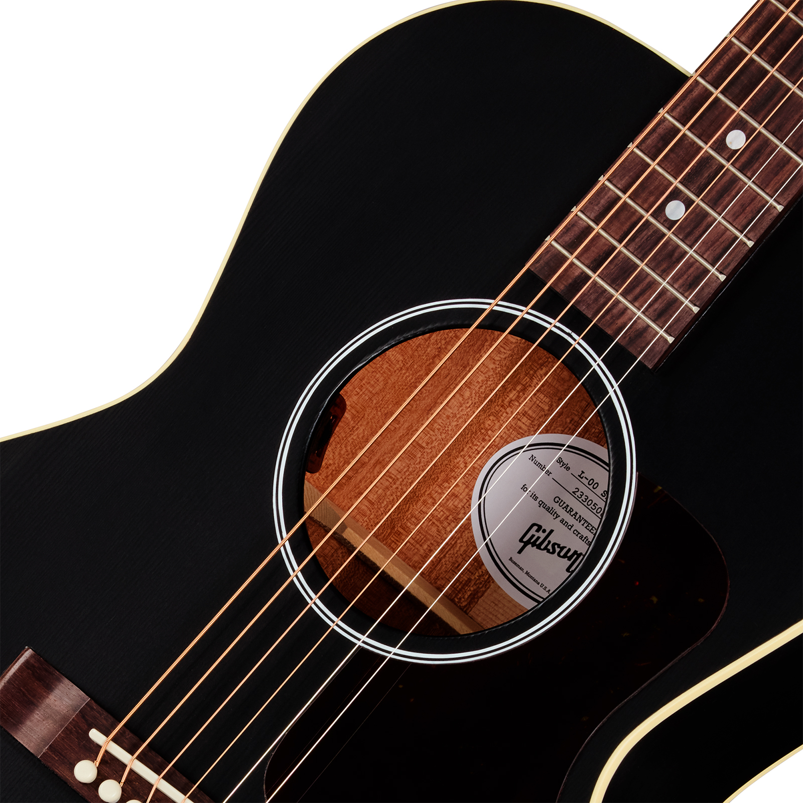 Gibson L00 Special Modern Parlor Shsc Epicea Acajou Rw - Satin Ebony - Guitare Folk - Variation 2