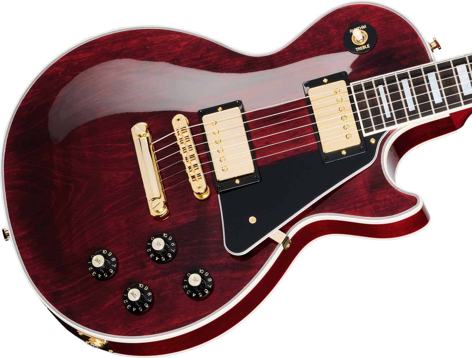 Gibson Les Paul Custom 70s 2h Ht Eb - Wine Red - Guitare Électrique Single Cut - Variation 3