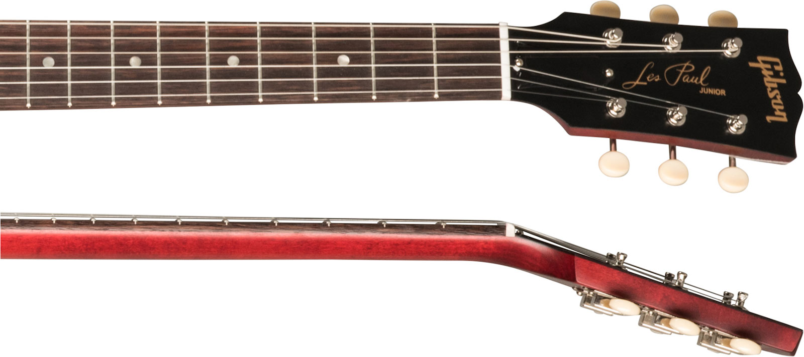 Gibson Les Paul Junior Tribute Dc Modern P90 - Worn Cherry - Guitare Électrique Double Cut - Variation 3
