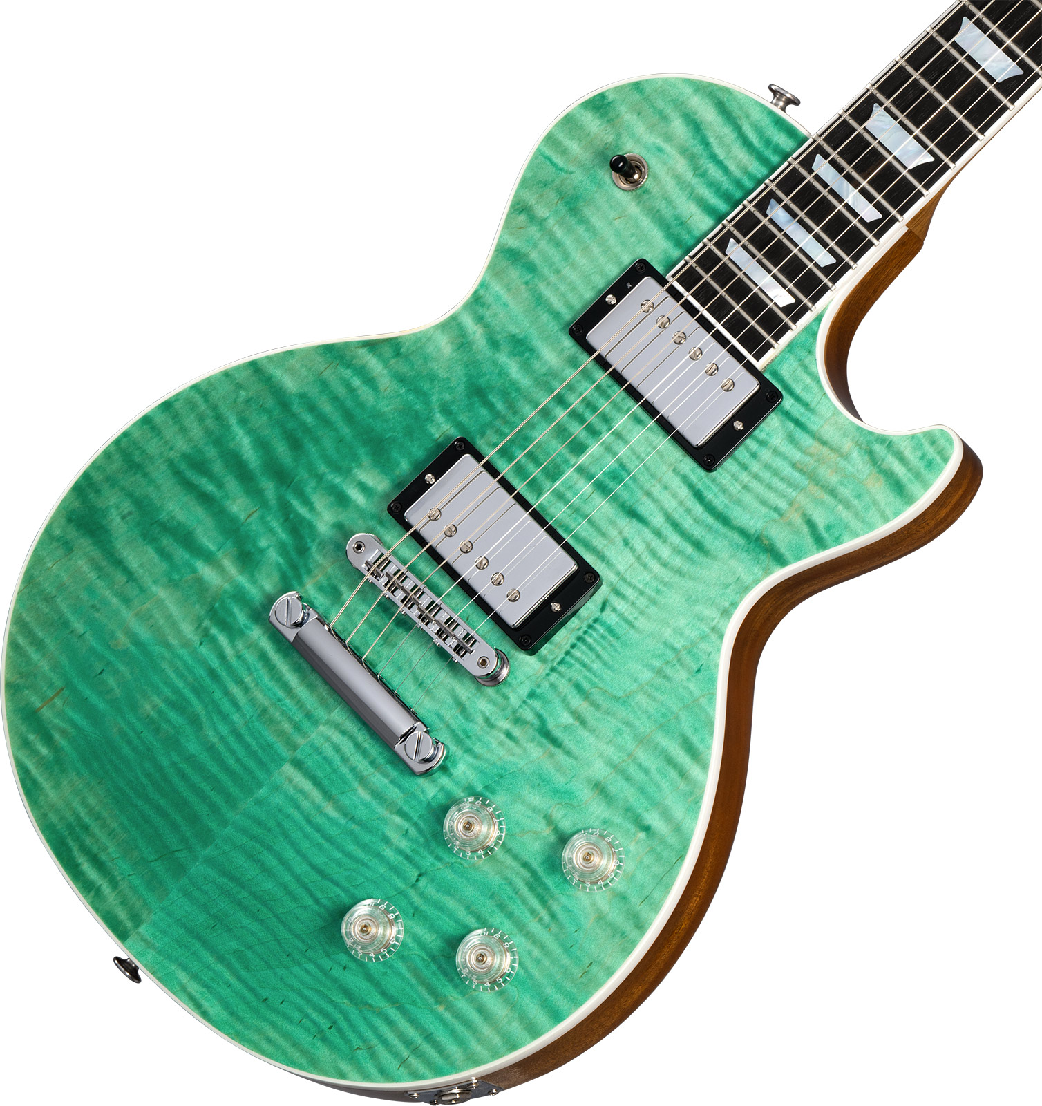Gibson Les Paul Modern Figured 2h Ht Rw - Seafoam Green - Guitare Électrique Single Cut - Variation 3