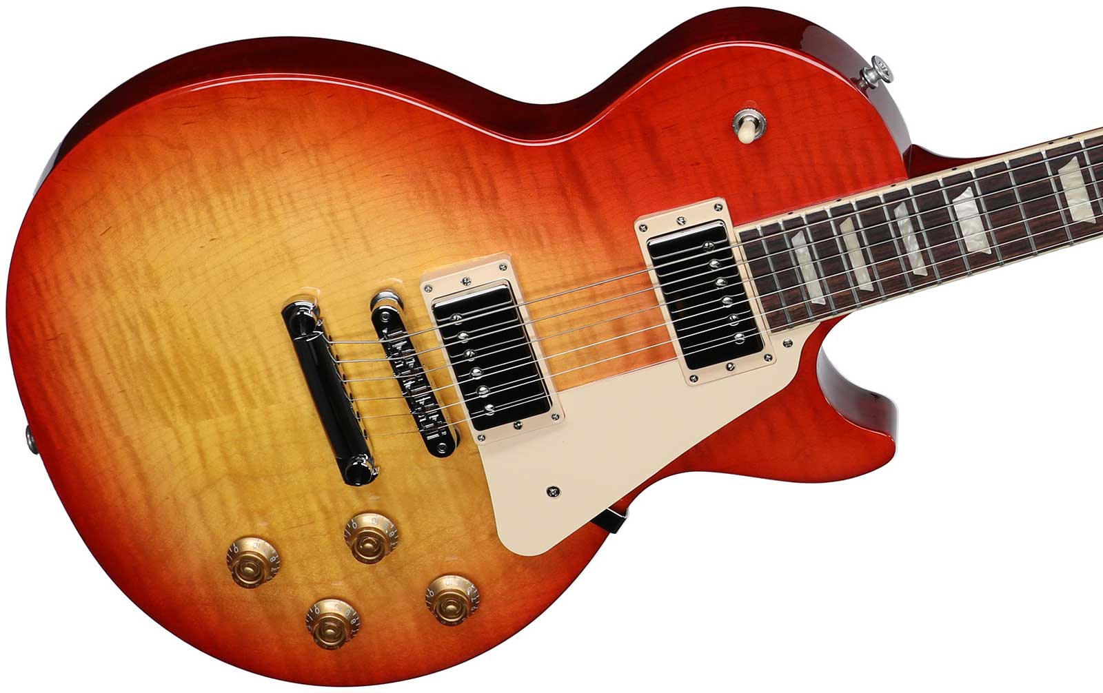 Gibson Les Paul Studio Figured 2h Burstbucker Pro Ht Rw - Washed Cherry Sunburst - Guitare Électrique Single Cut - Variation 2