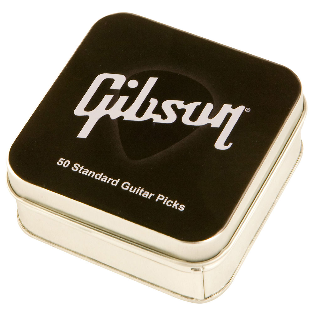 Gibson Lot De 50 Pick Tin Standard Style Medium Boite Metal - MÉdiator & Onglet - Variation 2