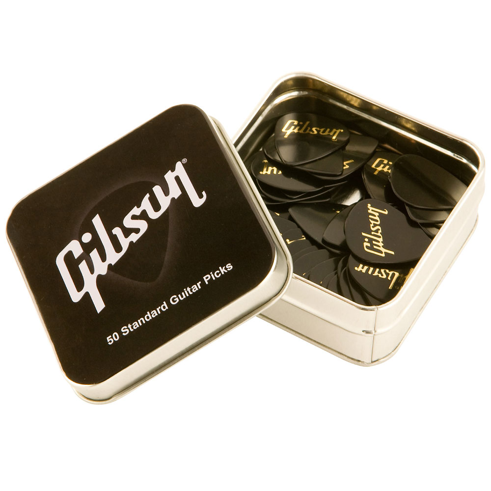 Gibson Lot De 50 Pick Tin Standard Style Medium Boite Metal - MÉdiator & Onglet - Variation 1