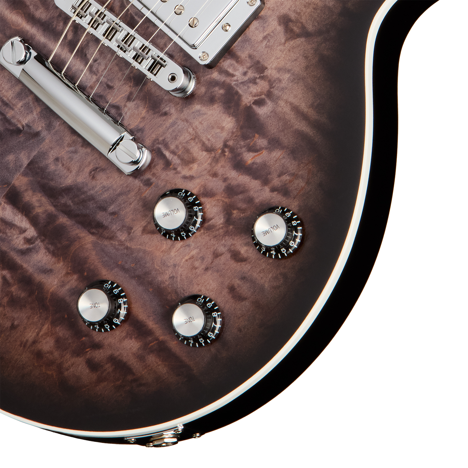 Gibson Mark Morton Les Paul Modern Quilt Signature 2h Ht Rw - Translucent  Ebony Burst  Satin - Guitare Électrique Single Cut - Variation 3