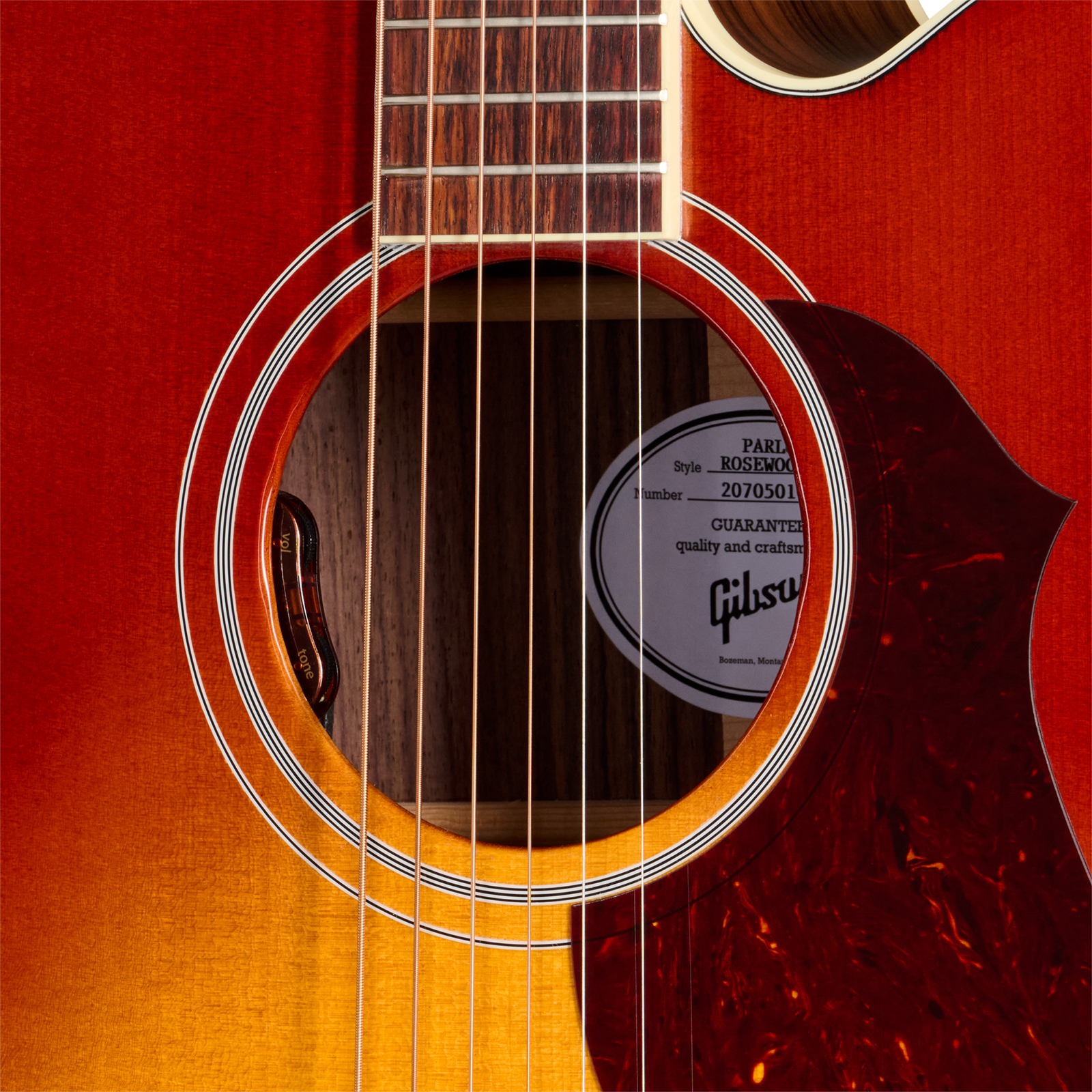 Gibson Parlor Rosewood Ec (baggs Hifi Dna) Cw Shsc Epicea Palissandre Rw - Rosewood Burst - Guitare Folk - Variation 3