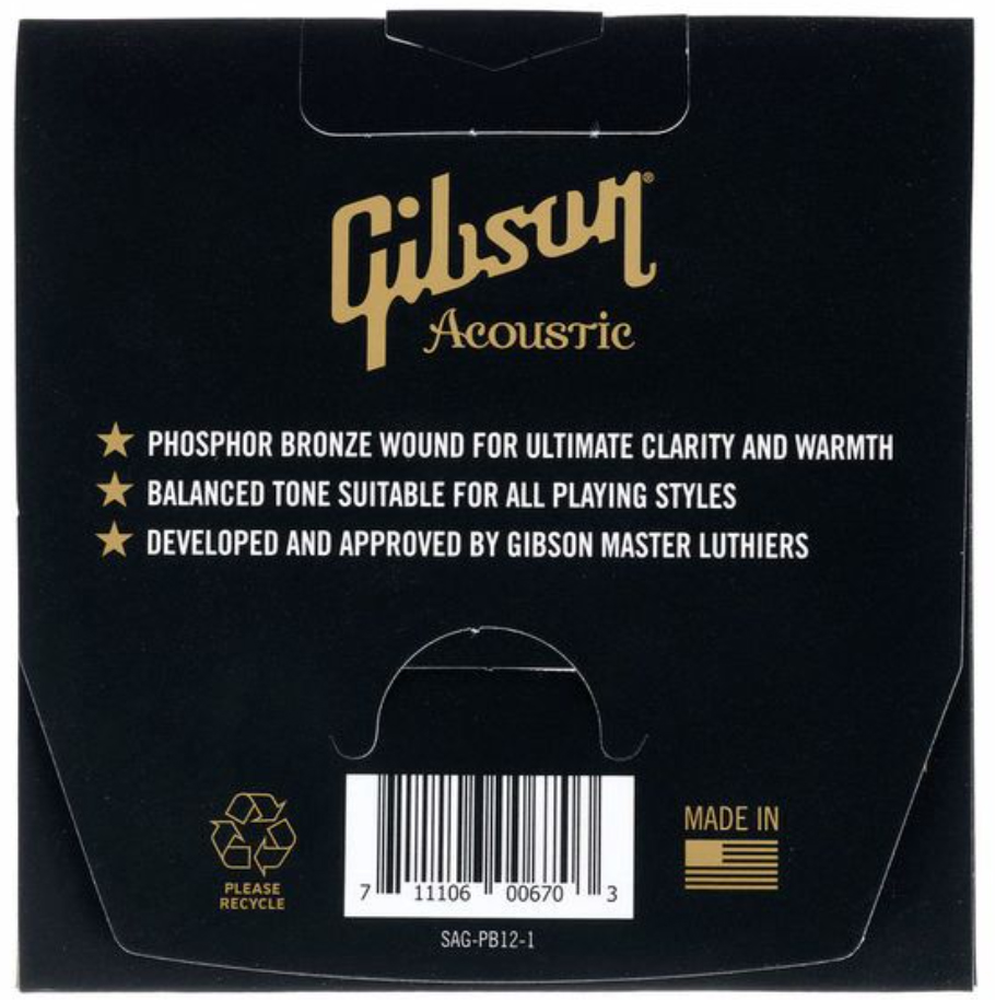Gibson Sag-pb12 Phosphor Bronze Acoustic Guitar Light 12-53 - Cordes Guitare Acoustique - Variation 1