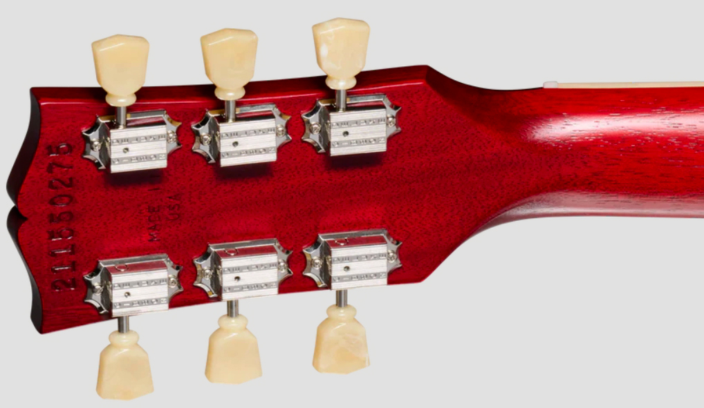 Gibson Sg Standard 1961 Faded W. 57 Classic Underwound Original 2h Ht Rw - Vintage Cherry Satin - Guitare Électrique Double Cut - Variation 4