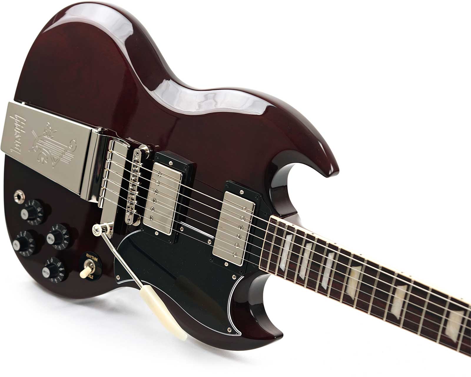 Gibson Sg Standard 1961 Maestro Vibrola T-type 2h Trem Rw - Aged Cherry - Guitare Électrique Double Cut - Variation 4