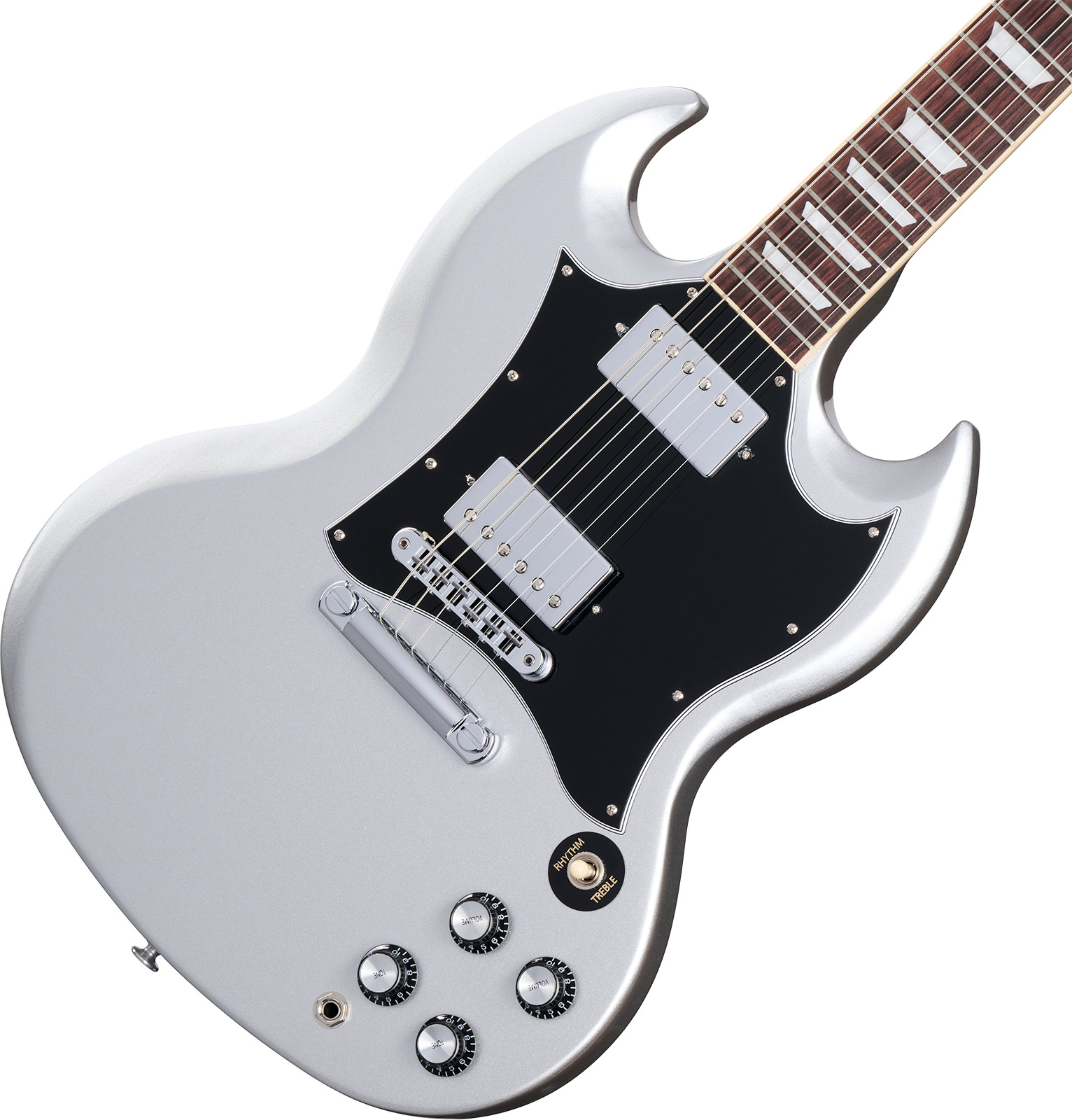 Gibson Sg Standard Custom Color 2h Ht Rw - Silver Mist - Guitare Électrique Double Cut - Variation 3