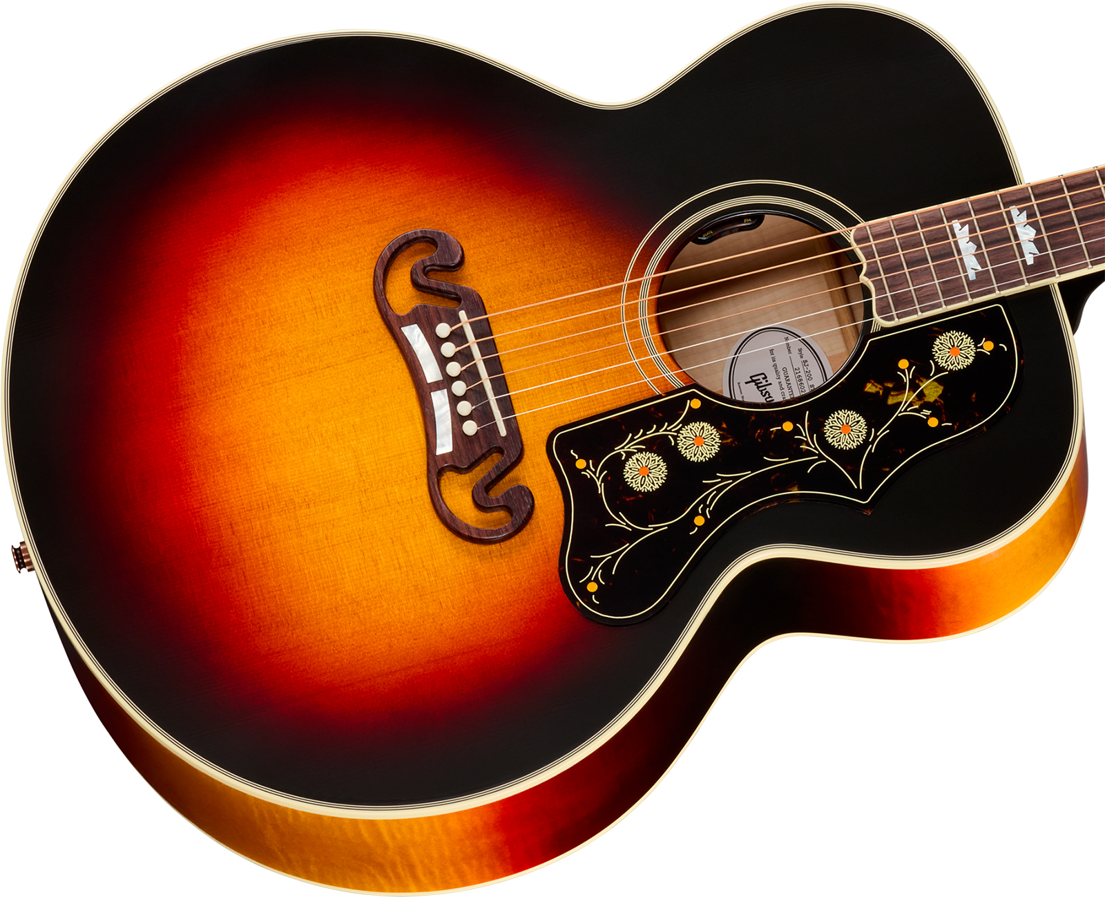 Gibson Sj200 Standard Maple (baggs Hifi Dna) Jumbo Epicea Erable Rw - Tri Burst - Guitare Folk - Variation 2