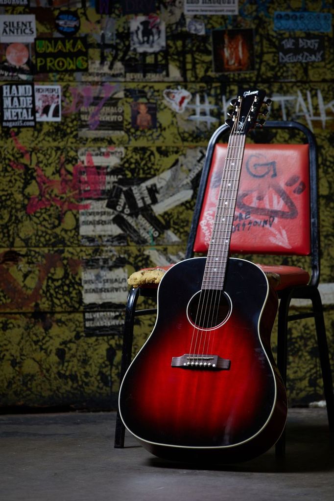 Gibson Slash J-45 2020 Signature Epicea Acajou Rw - Vermillion Burst - Guitare Electro Acoustique - Variation 9