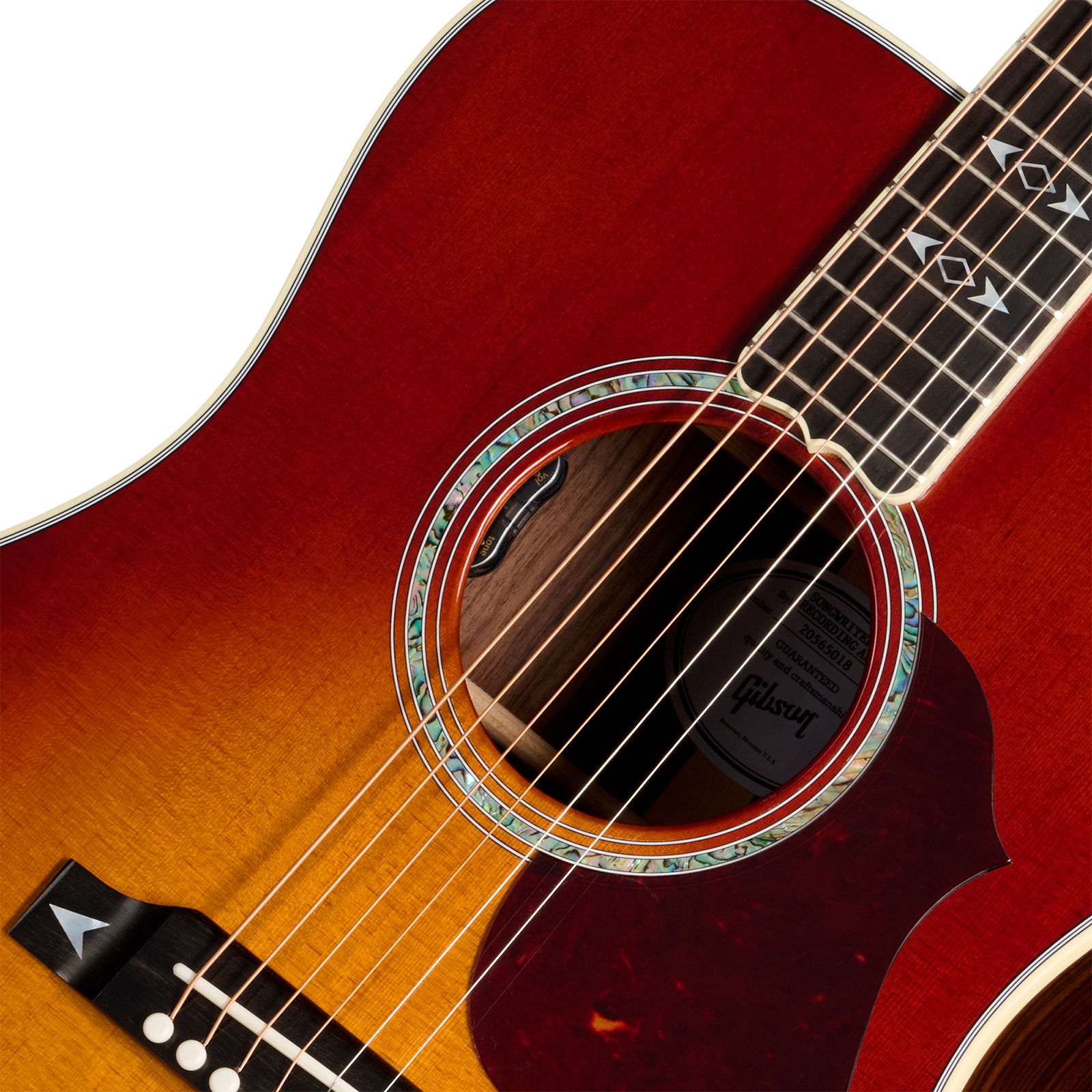 Gibson Songwriter Recording Artist (baggs Hifi Dna) Dreadnought Epicea Palissandre Eb - Rosewood Burst - Guitare Folk - Variation 2