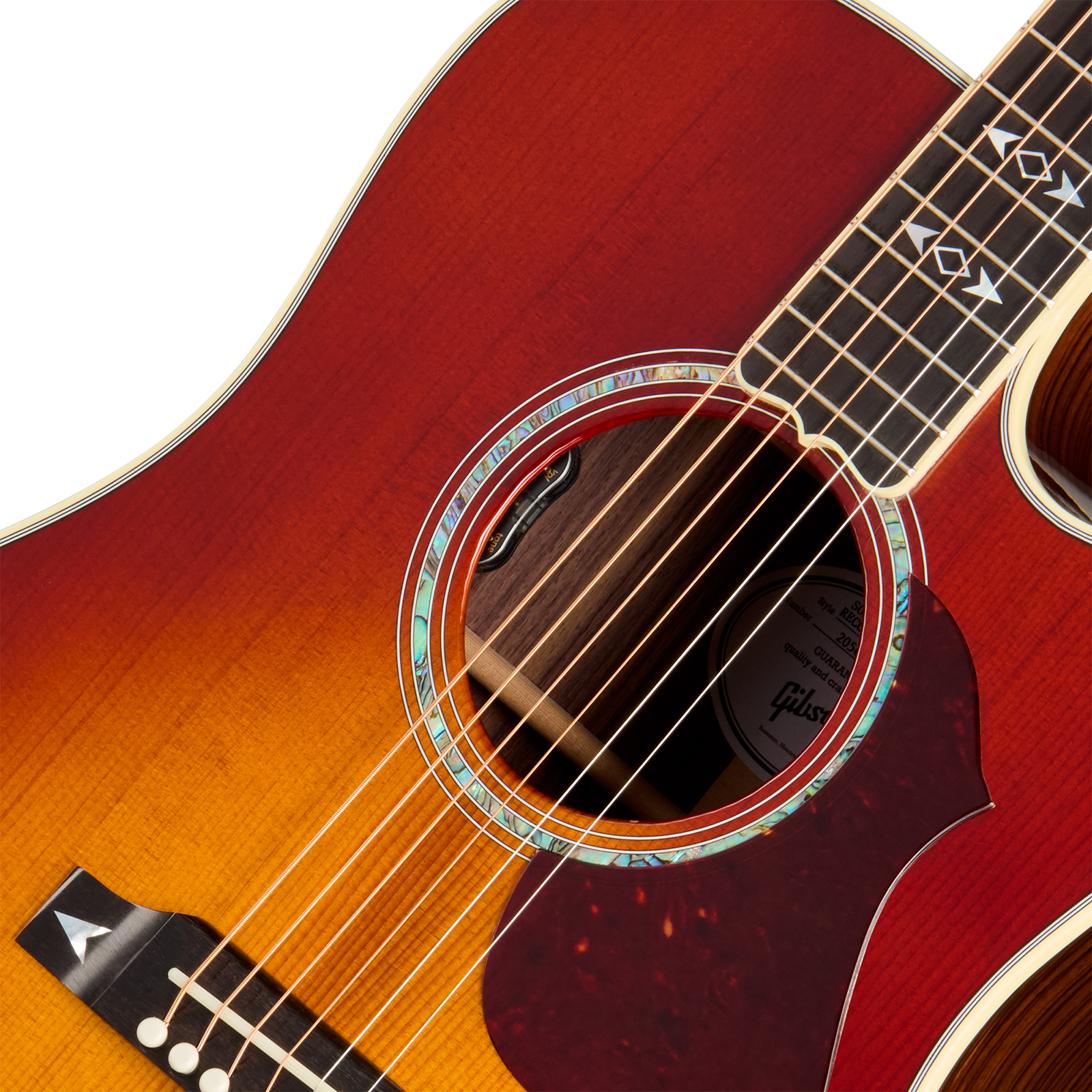 Gibson Songwriter Recording Artist Lh (baggs Hifi Dna) Dreadnought Cw Gaucher Epicea Palissandre Eb - Rosewood Burst - Guitare Folk - Variation 2