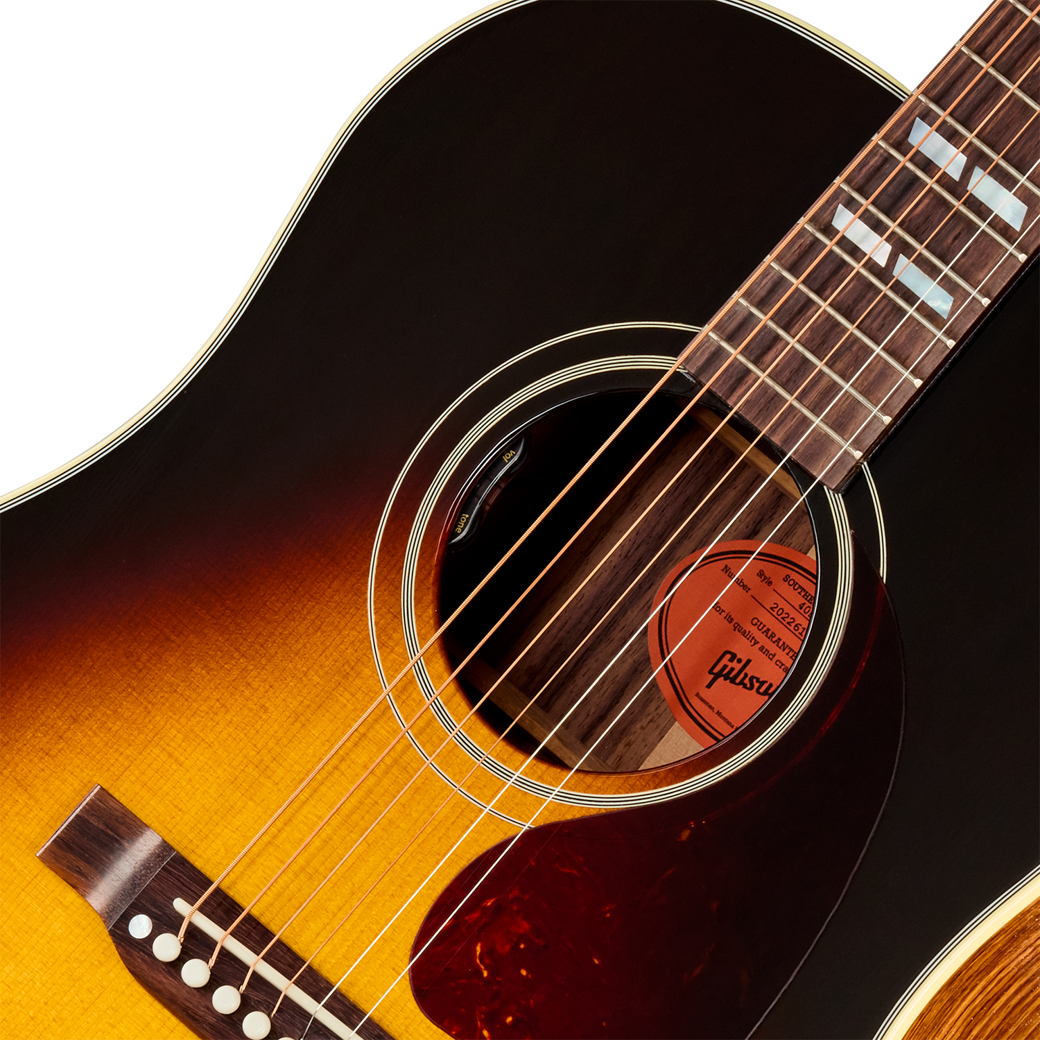 Gibson Southern Jumbo 40s Original (baggs Hifi Dna) Dreadnought Epicea Palissandre Rw - Vintage Sunburst - Guitare Folk - Variation 2
