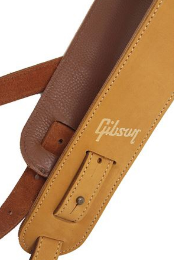 Gibson The Nubuck Guitar Strap Cuir 2.5inc Tan - Sangle Courroie - Variation 1