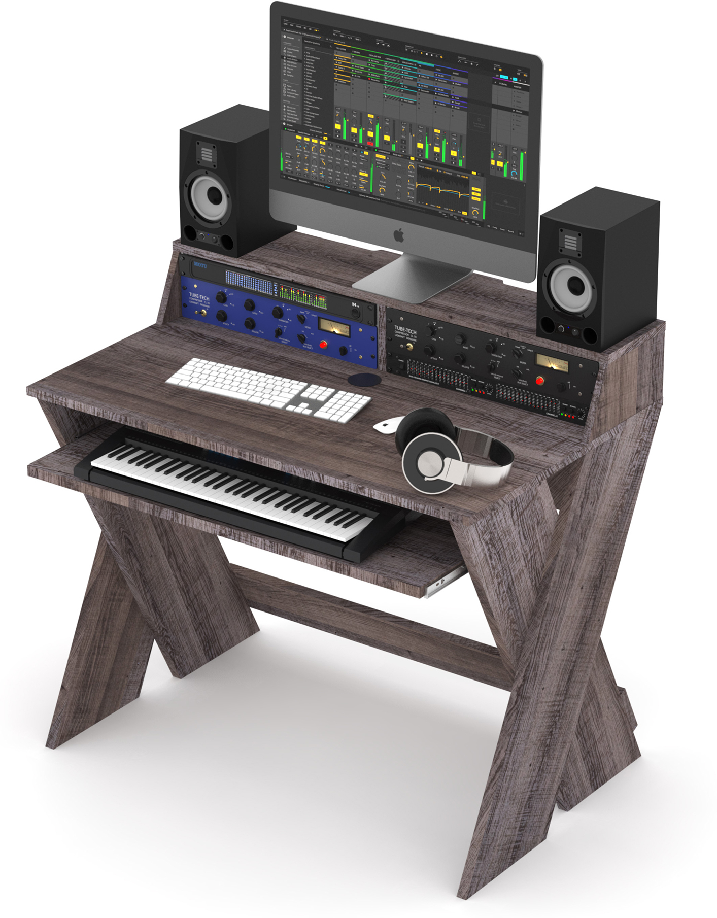 Glorious Sound Desk Compact Walnut - Station De Travail Studio - Main picture