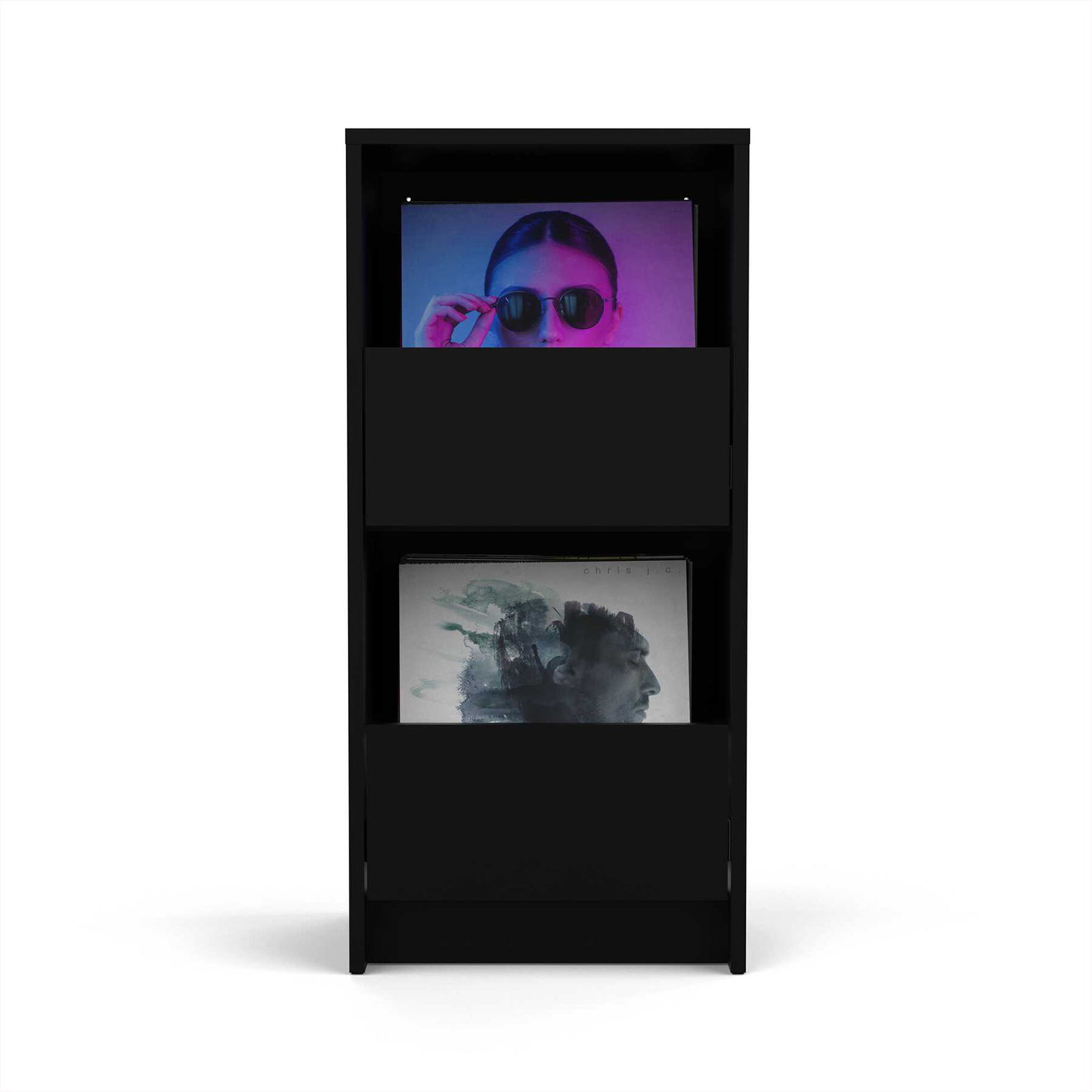 Glorious Vinyl Vault Black - Mobilier Rangement Dj - Main picture