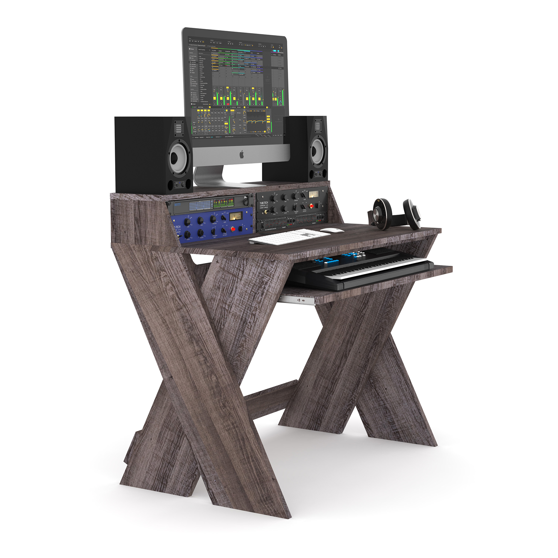 Glorious Sound Desk Compact Walnut - Station De Travail Studio - Variation 2