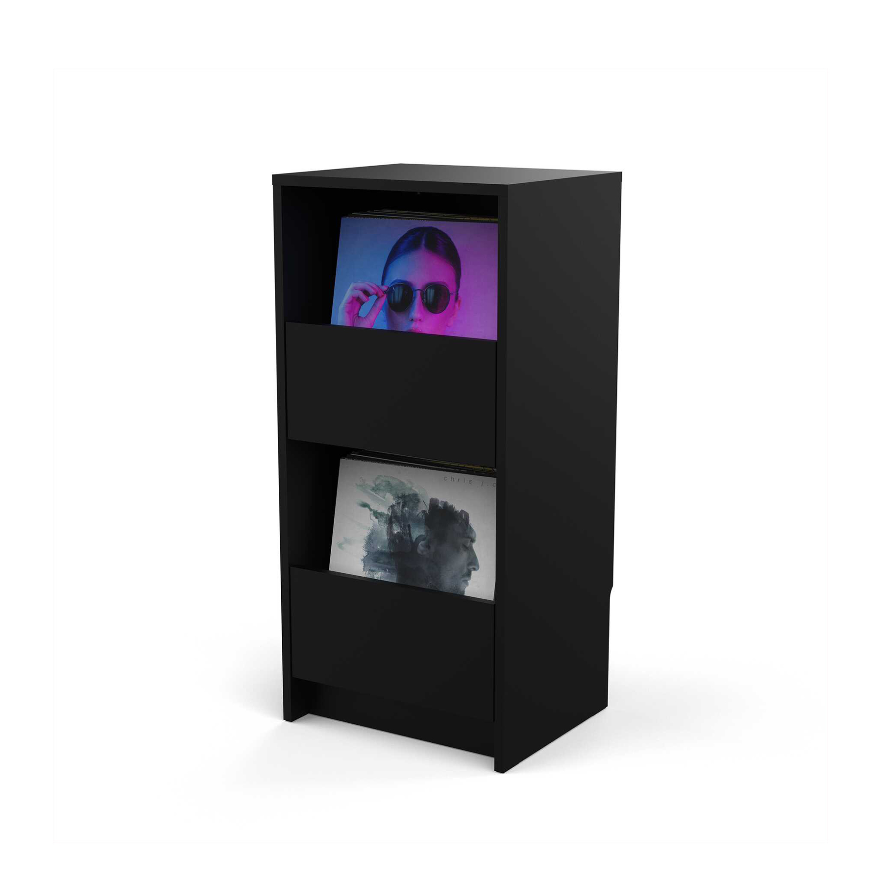 Glorious Vinyl Vault Black - Mobilier Rangement Dj - Variation 1