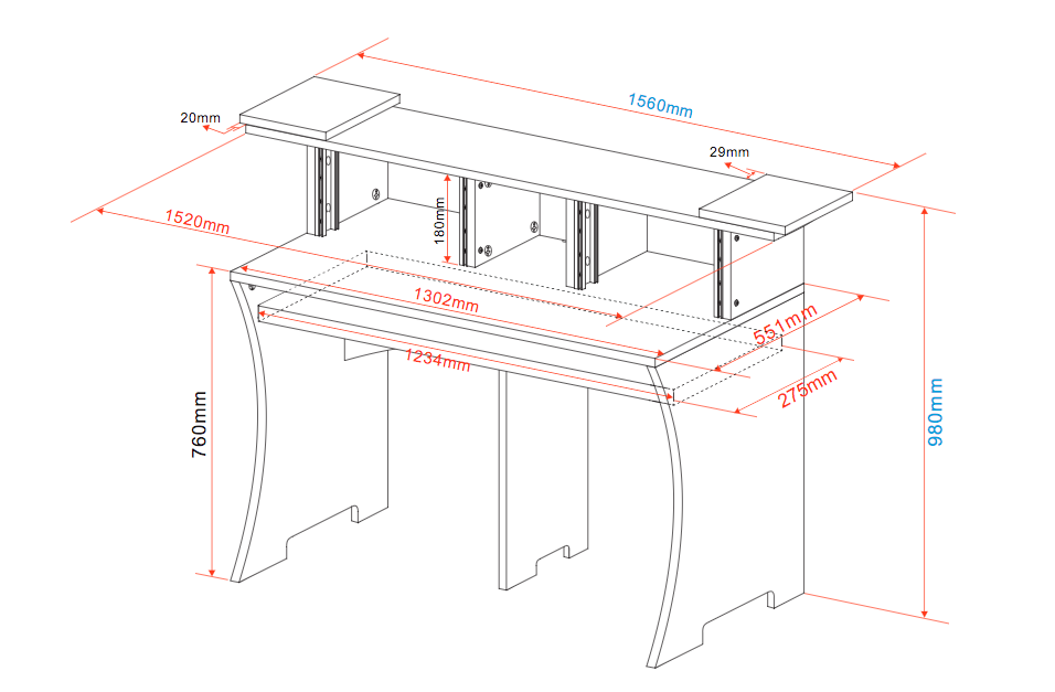 Glorious Workbench - Black - Station De Travail Studio - Variation 1