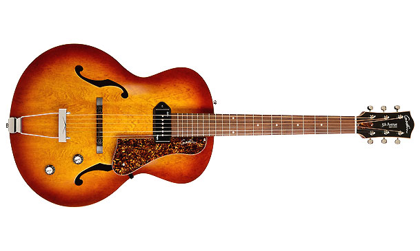 Godin 5th Avenue Kingpin P90 - Cognac Burst - Guitare Électrique 3/4 Caisse & Jazz - Variation 1