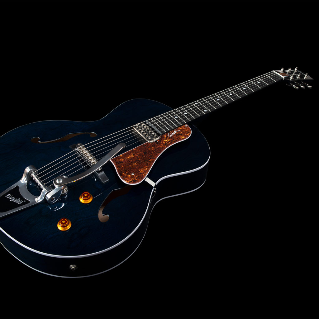 Godin 5th Avenue Night Club H Tv Jones Trem Bigsby Ric - Indigo Blue - Guitare Électrique 1/2 Caisse - Variation 2